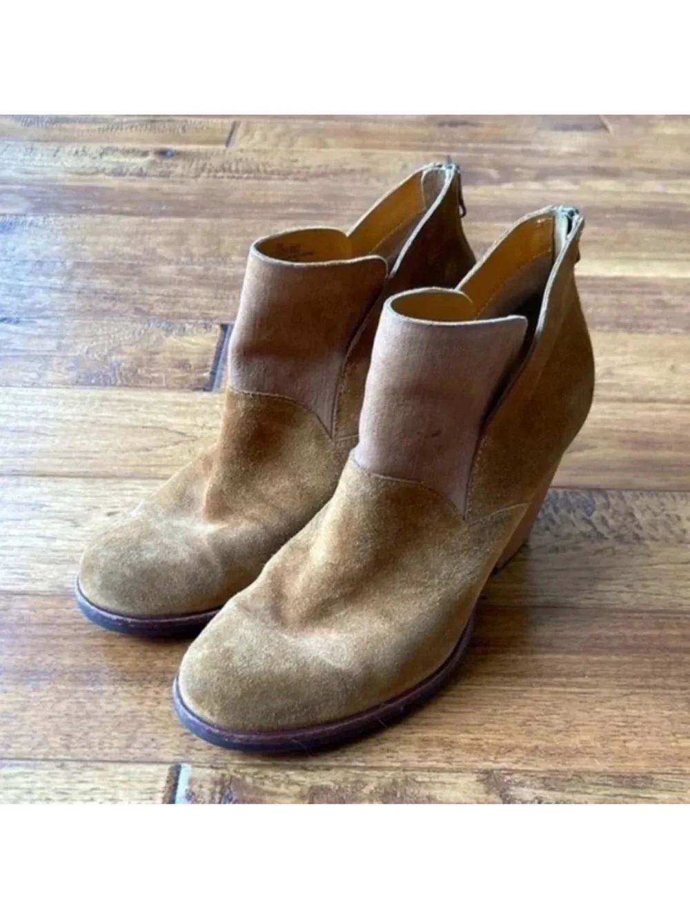 Kork-Ease Tenne & Bison Castaneda Suede Bootie Ankle Boot Size 8.5